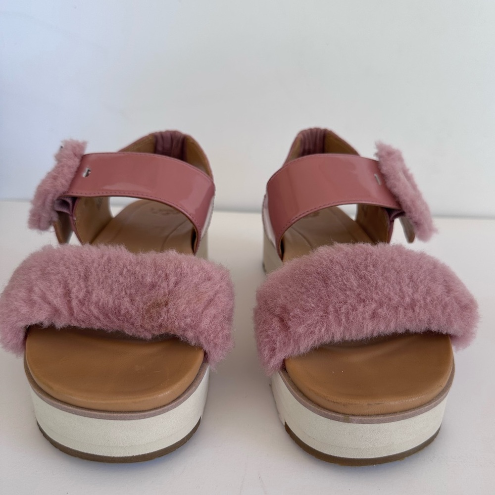Ugg Australia Le Fluff Chella Slingback Sandals light Pink Size 7 - Picture 7 of 12